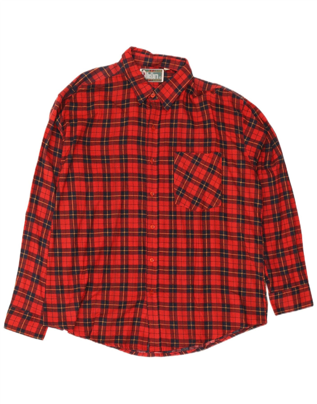 Vintage herre flannel skjorte 2XL rød ternet bomuld