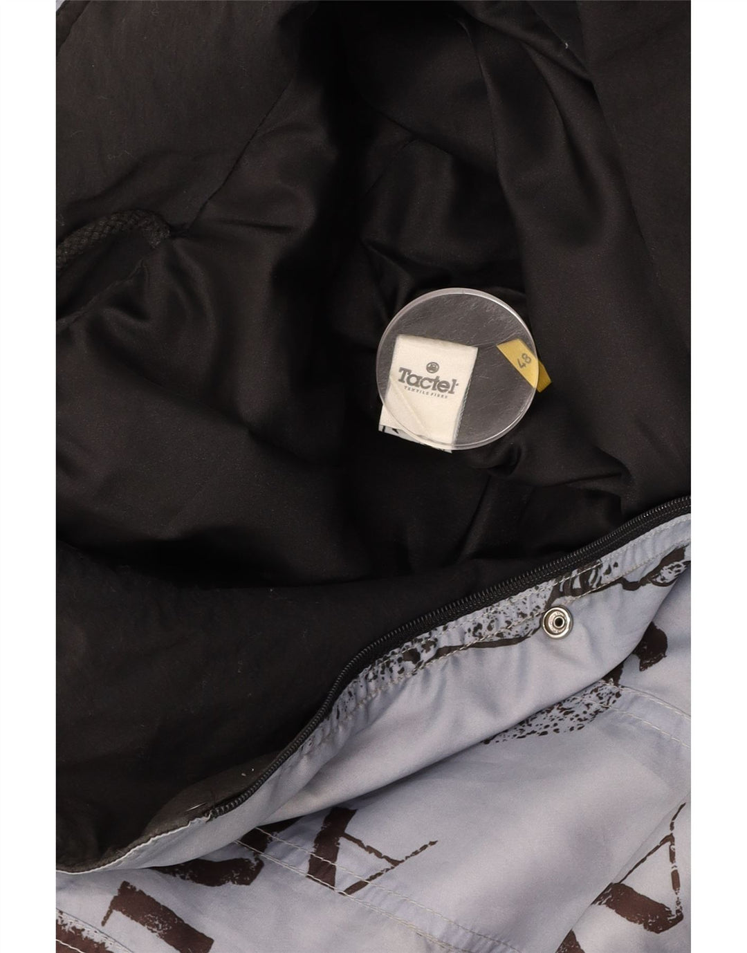 TACTEL Herre Grafisk Anorak Jacket UK 48 4XL Blå Polyamid