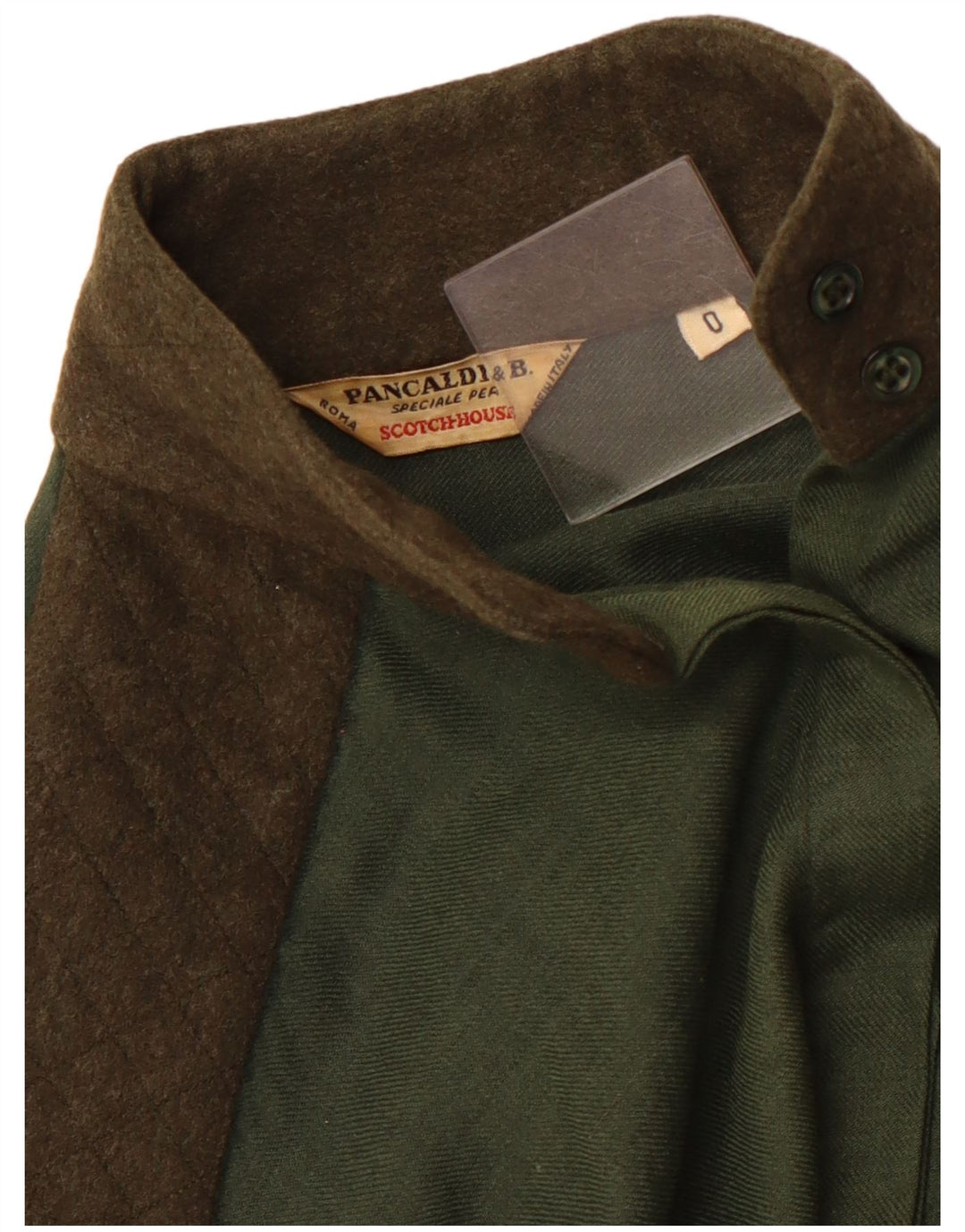 PANCALDI & B Dame Military Shirt Bluse UK 14 Medium Green Colourblock