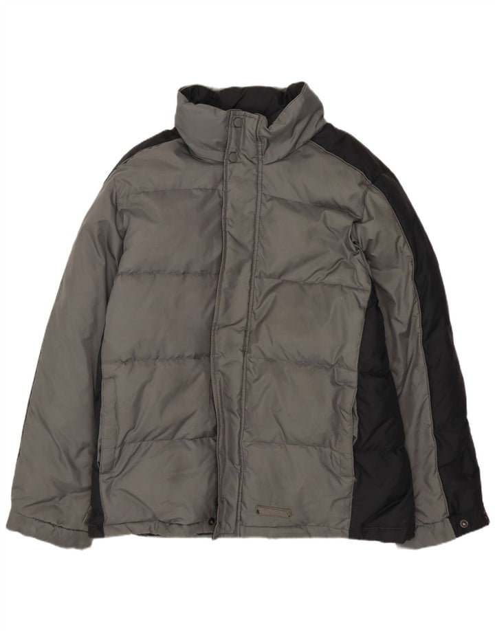 CHAMPION Herre Loose Fit polstret jakke UK 36 Small Grey Colourblock