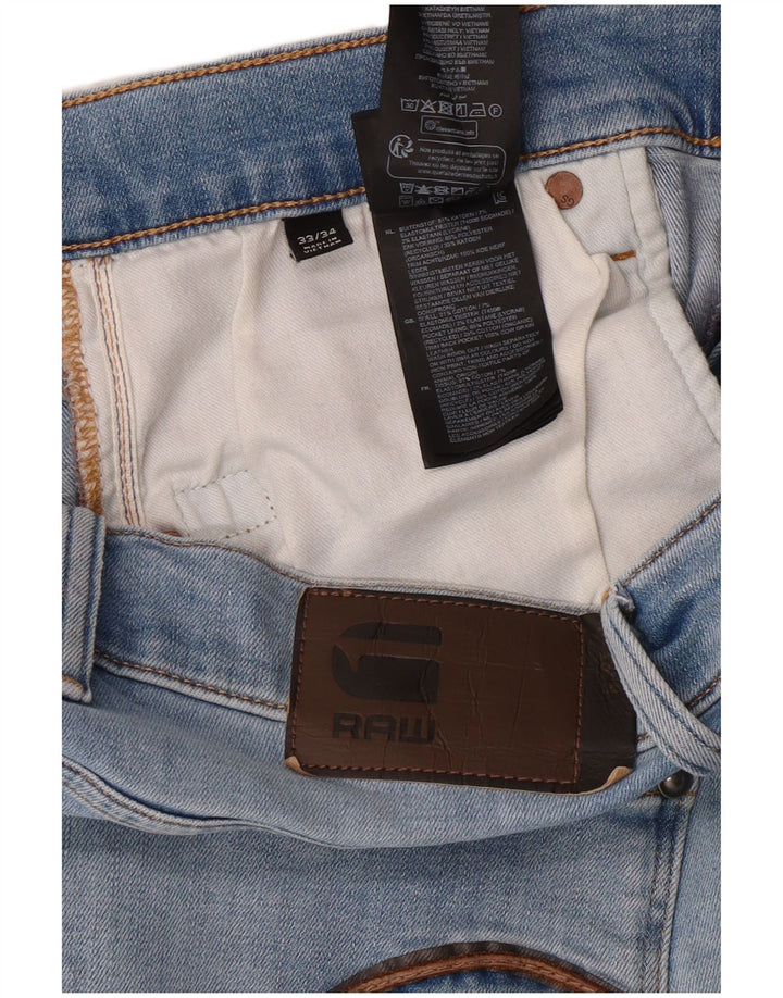 G-STAR Skinny Jeans til mænd W33 L34 Blå Bomuld