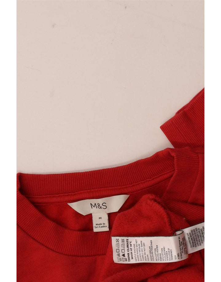 MARKS & SPENCER Sweatshirt til mænd Medium Rød Bomuld