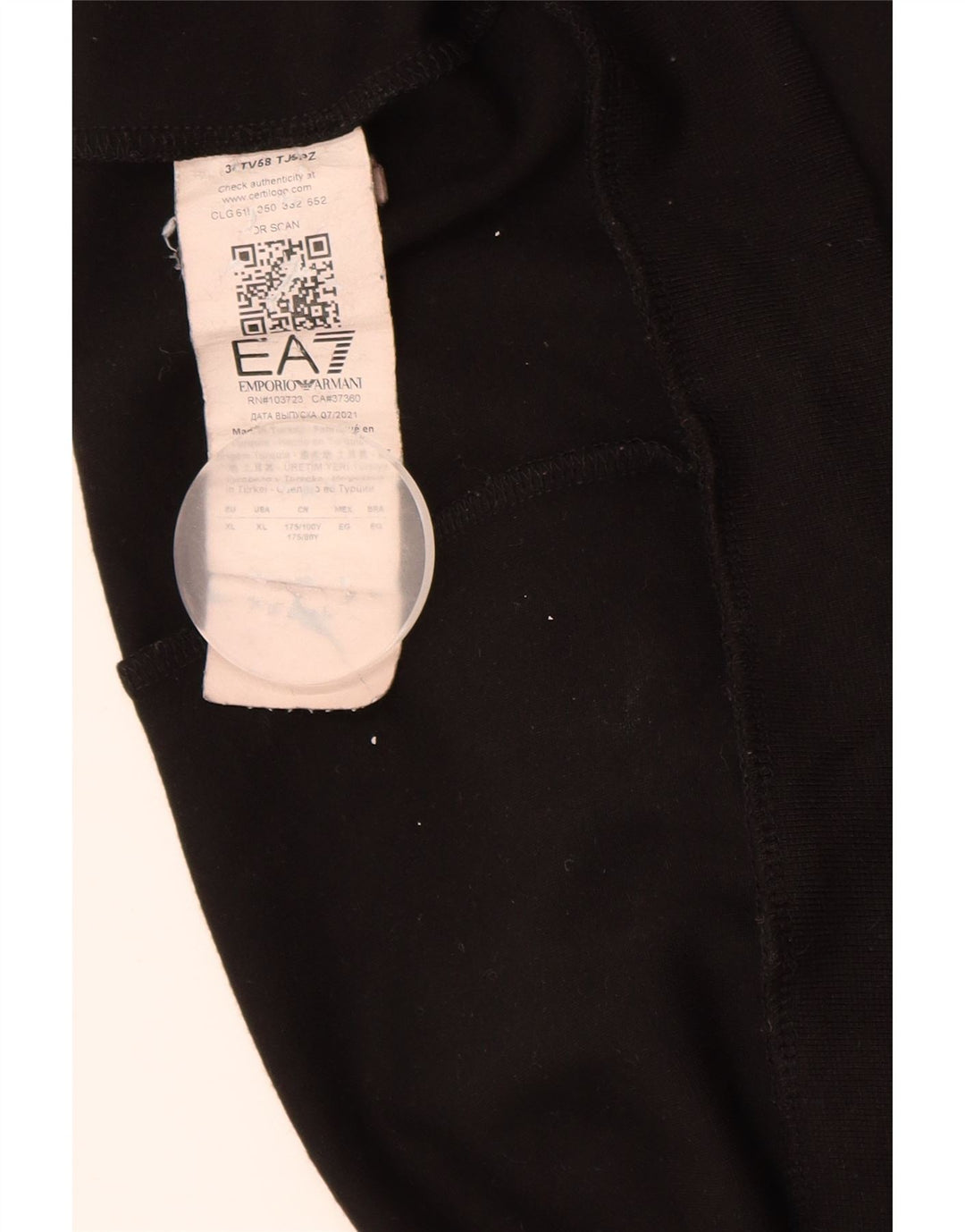 EMPORIO ARMANI Grafisk træningsdragt drengejakke 15-16 år XL Sort