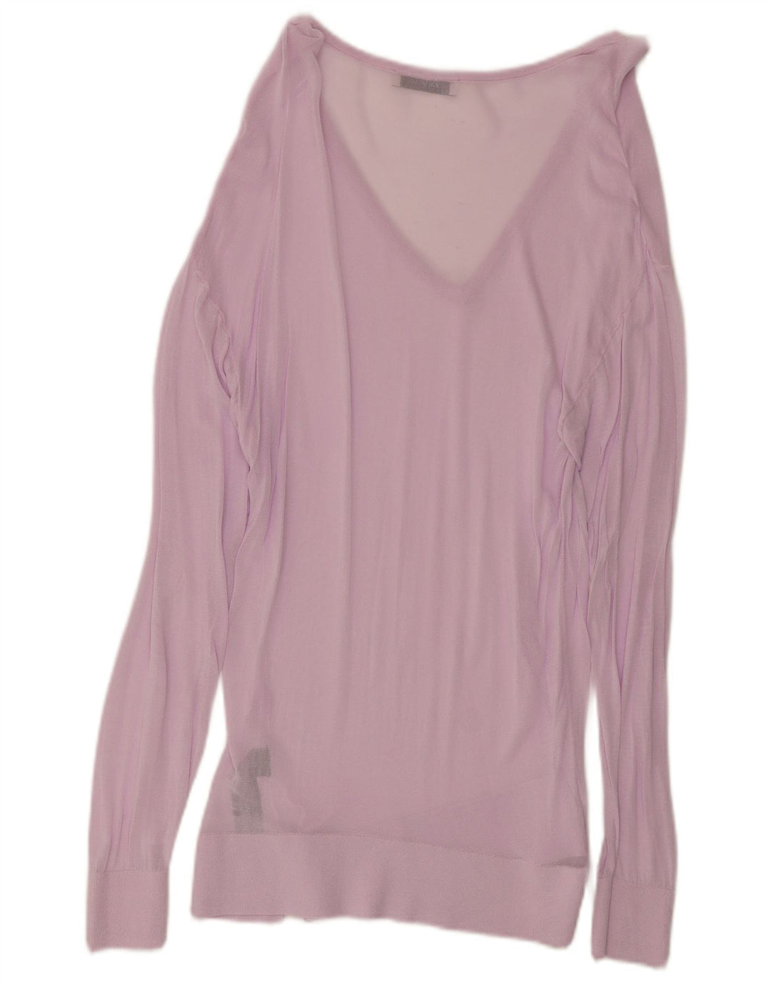 Zara Dame See Through Bluse Top UK 10 Small Pink Viscose