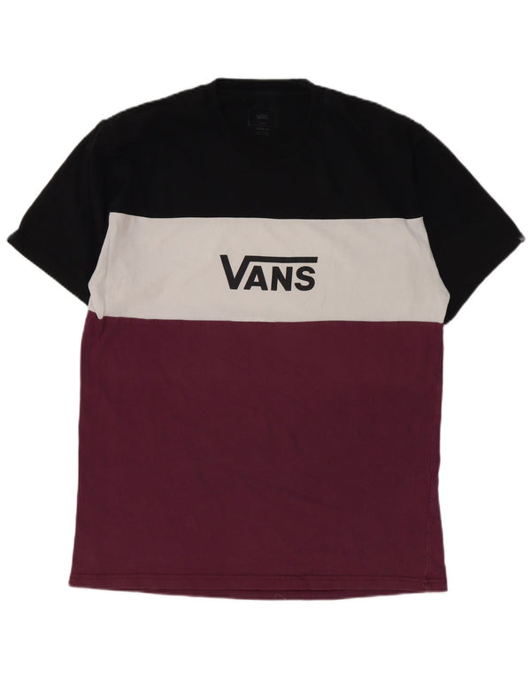 Vans Herre grafisk T-shirt Top Stor flerfarvet Colourblock Bomuld