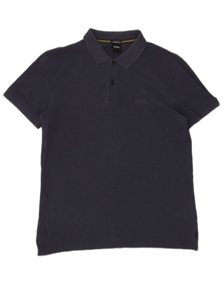 HUGO BOSS Poloshirt til mænd Stor marineblå bomuld
