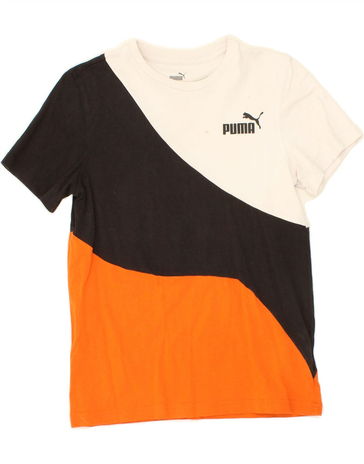 PUMA Boys Graphic T-Shirt Top 13-14 Years Multicoloured Colourblock Vintage Puma and Second-Hand Puma from Messina Hembry 