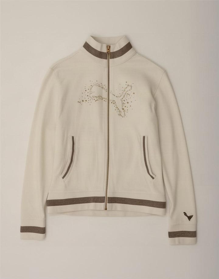 Puma Grafisk træningsdragt topjakke til kvinder UK 12 Medium White Colourblock