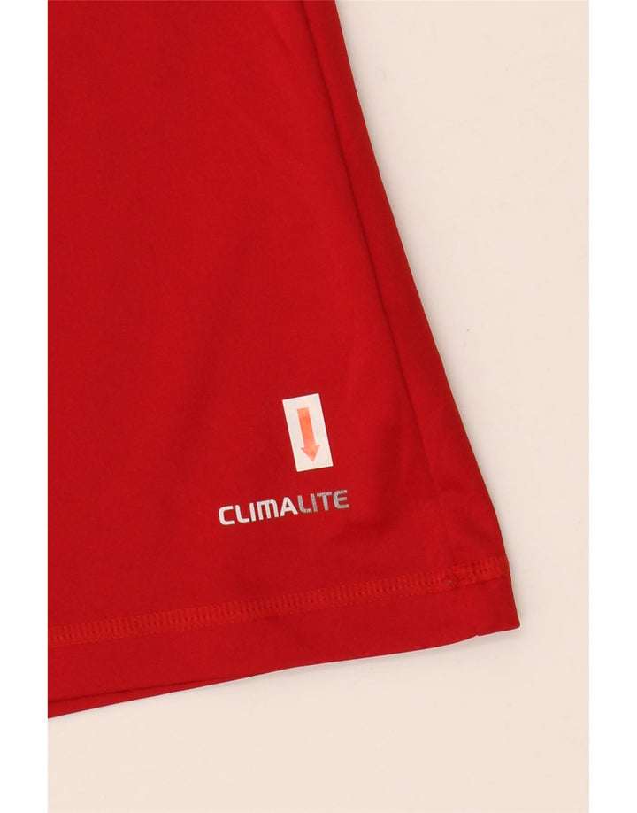Adidas Dame Climalite Top Langærmet UK 10 Small Red Colourblock