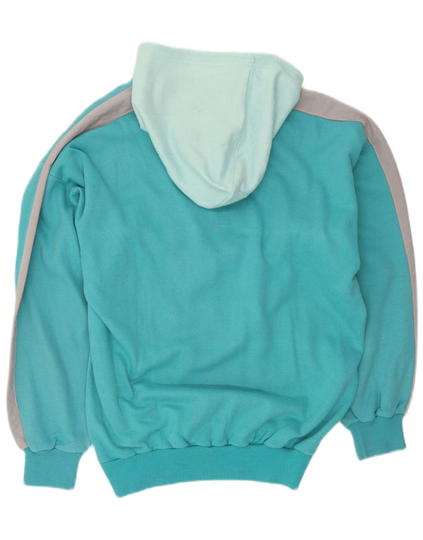 F.LLI Campagnolo Herre Zip Neck Hoodie Jumper IT 52 Large Blue Colourblock