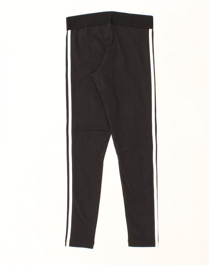 ADIDAS Womens Leggings UK 8/10 Small  Black Cotton Vintage Adidas and Second-Hand Adidas from Messina Hembry 