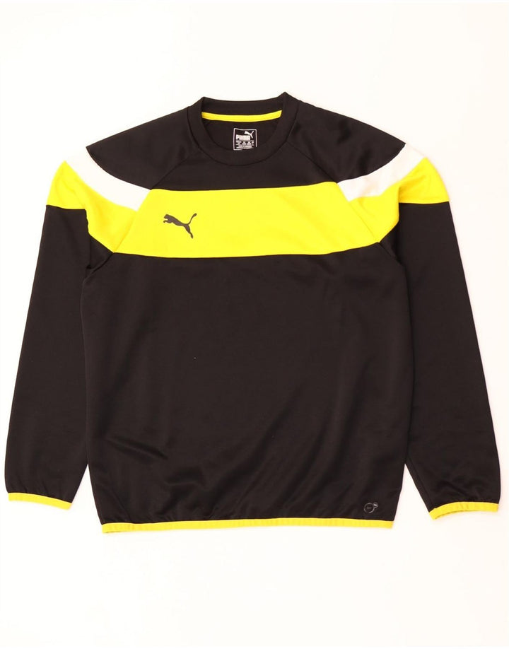 Puma Herre Top Langærmet Stor Sort Colourblock Polyester