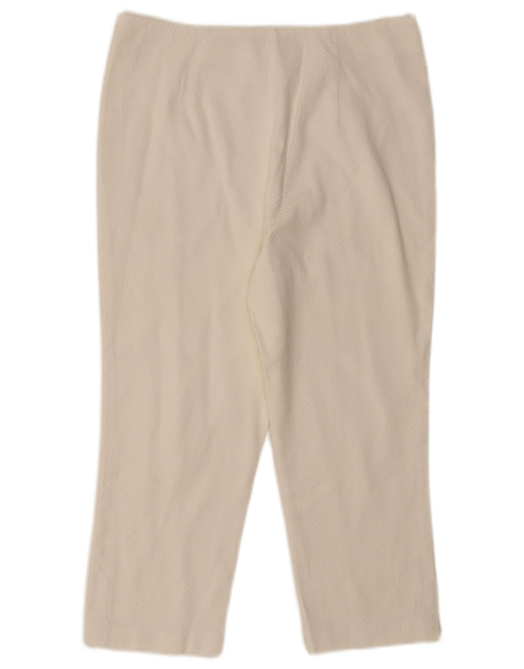 Luisa Spagnoli Dame Capri Bukser IT 44 Medium W30 L21 Hvid Bomuld
