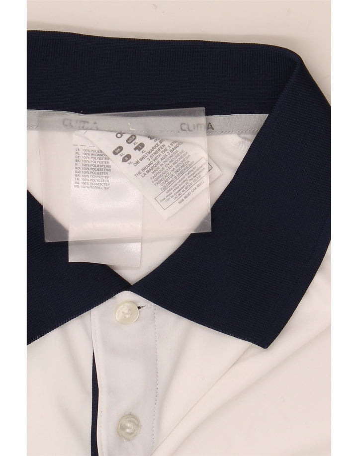 Adidas Polo Shirt til mænd XL Hvid Colourblock Polyester