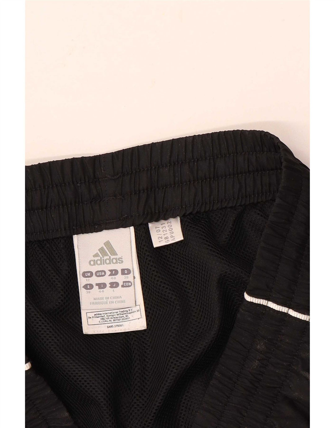 Adidas Træningsdragtsbukser til kvinder UK 12 Medium Sort Polyester