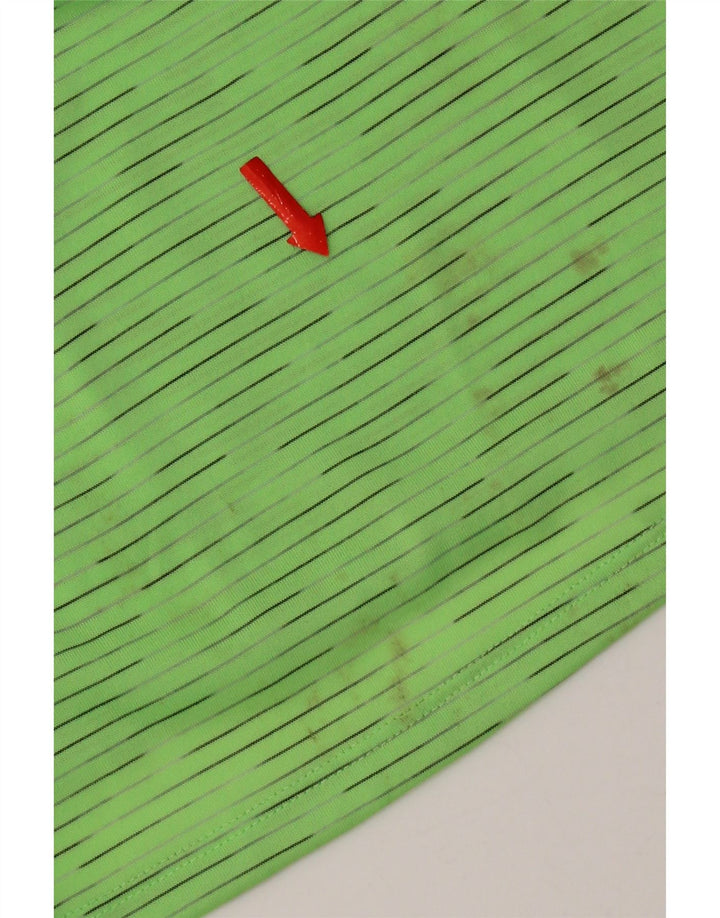 Under Armour Herre T-Shirt Top Stor Grøn Nålestribet Polyester