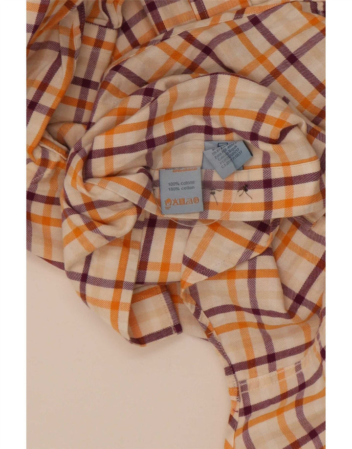 Harmont & Blaine herreskjorte stor orange ternet bomuld