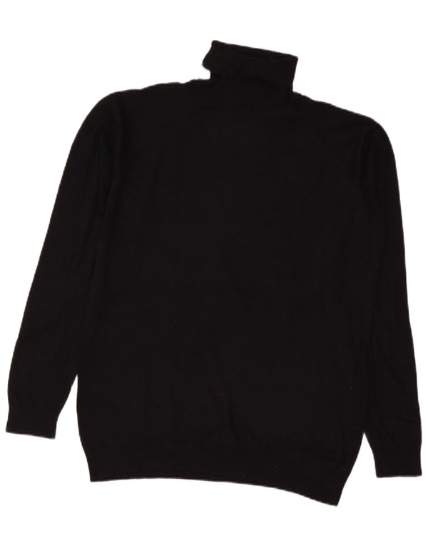 Zara Herre rullehals sweater Medium Sort viskose
