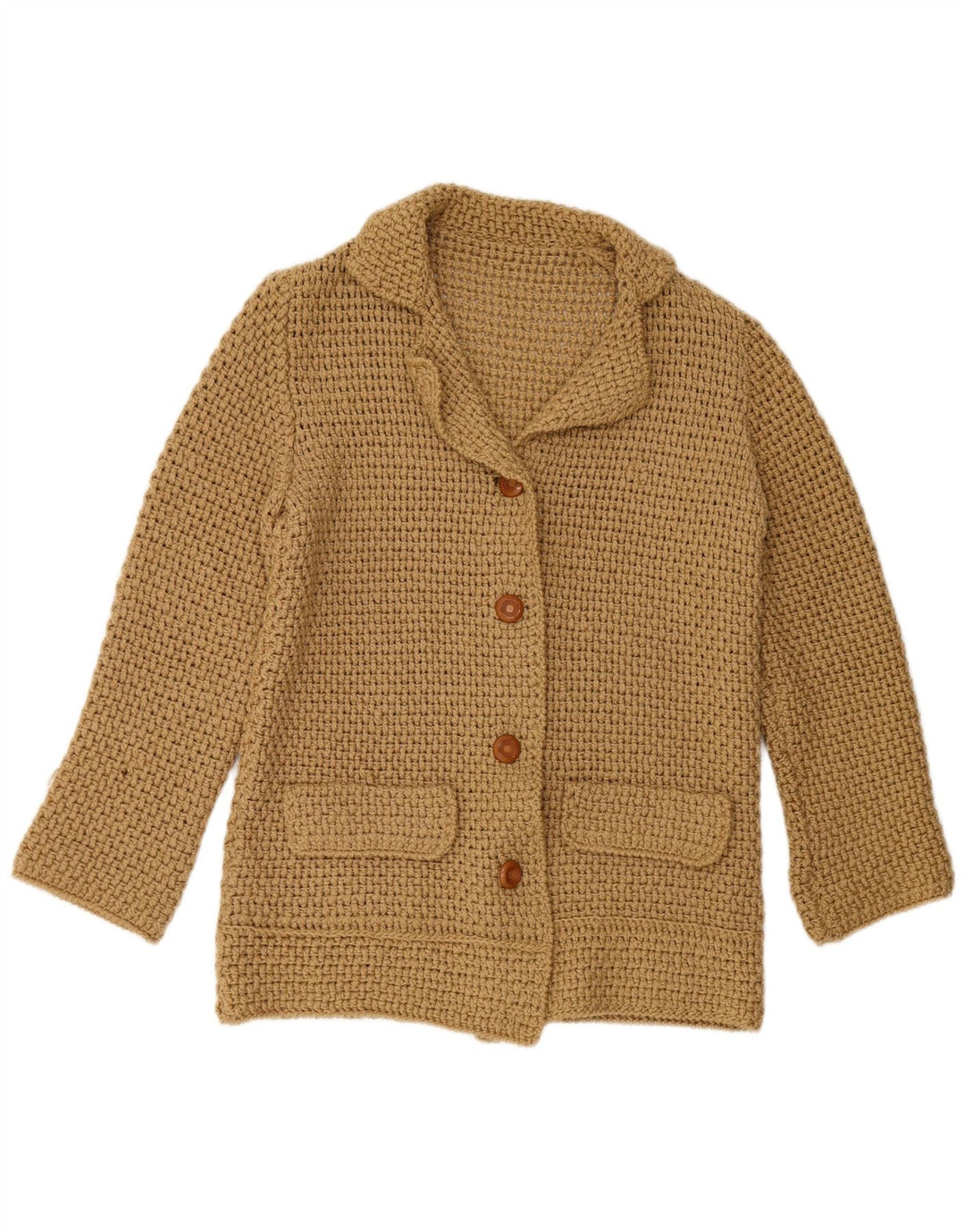 Vintage dame cardigan sweater UK 16 Large Beige