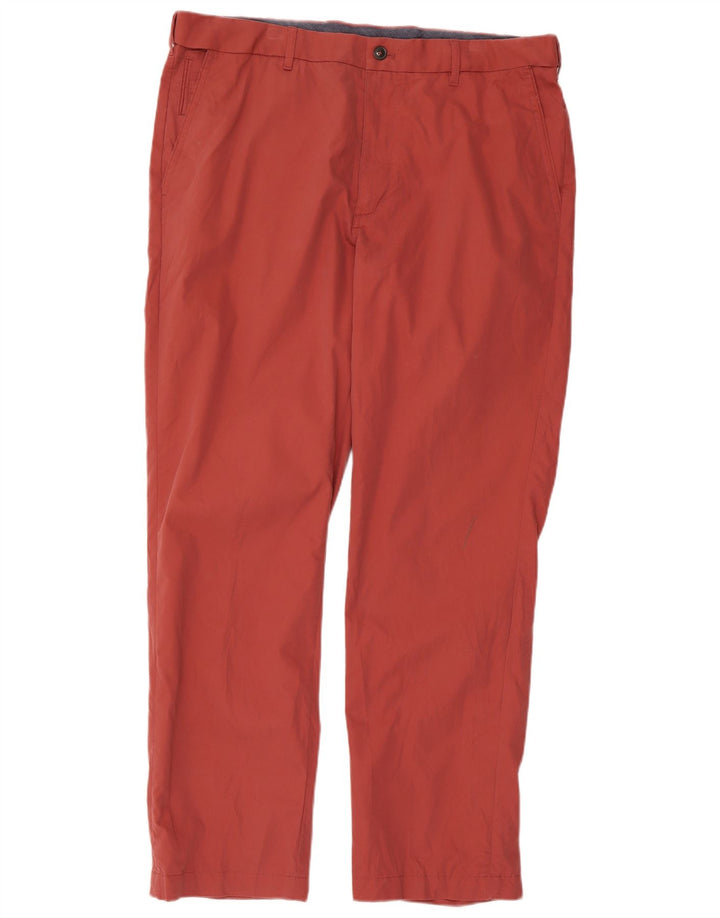 Marks & Spencer Herre Blue Harbor Regular Fit Chinobukser W38 L31 Rød