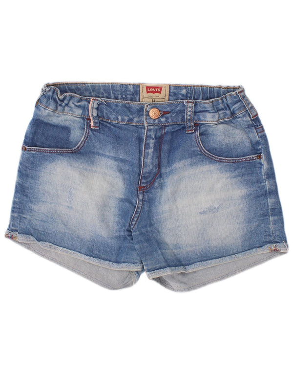 Levi's Girls Distressed denimshorts 13-14 år W26 Blue Cotton