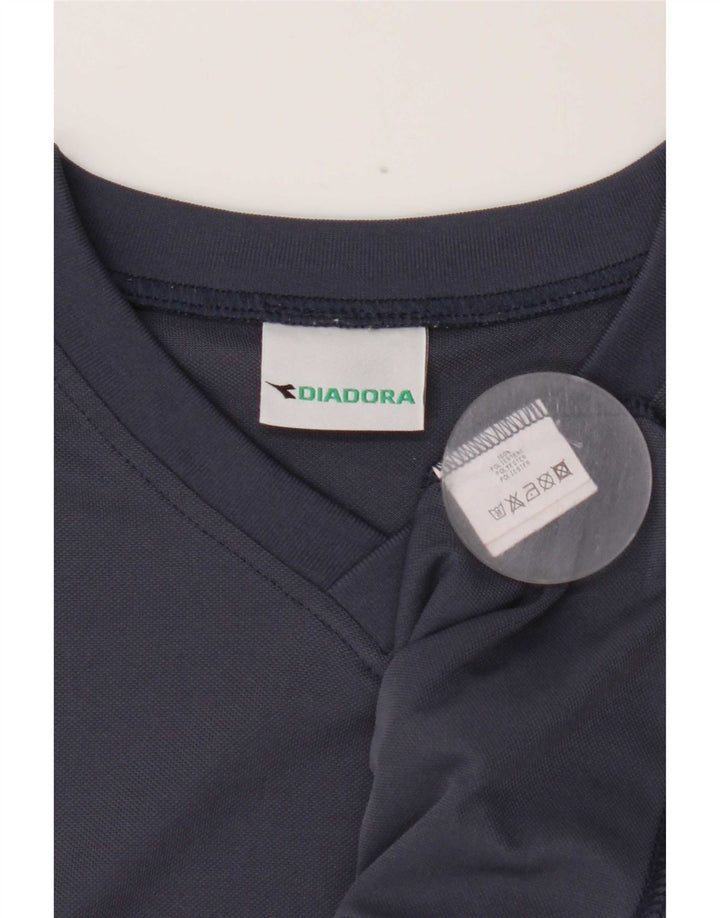 Diadora Herre T-Shirt Top Medium Marineblå Polyester
