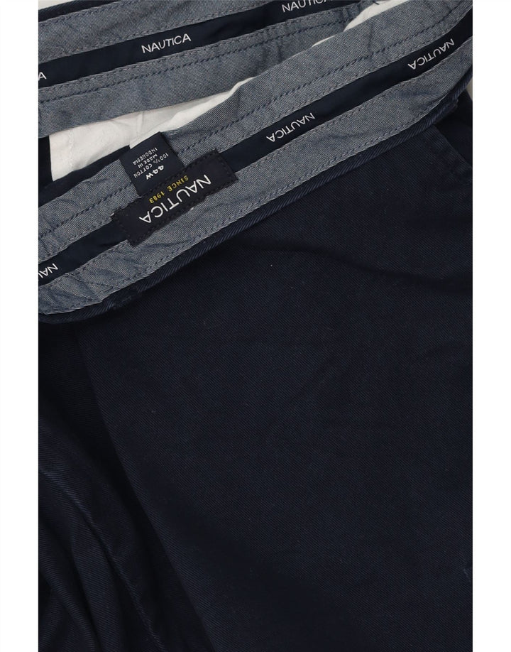 NAUTICA Herre Cargo Shorts W44 2XL Marineblå Bomuld
