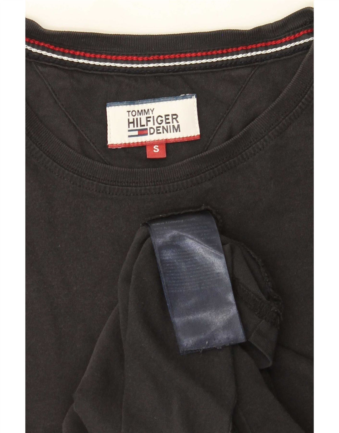 Tommy Hilfiger Herre T-Shirt Top Lille Sort Bomuld