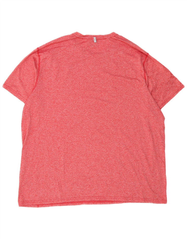 RUSSELL ATHLETIC Herre T-Shirt Top UK 50/52 2XL Rød Polyester
