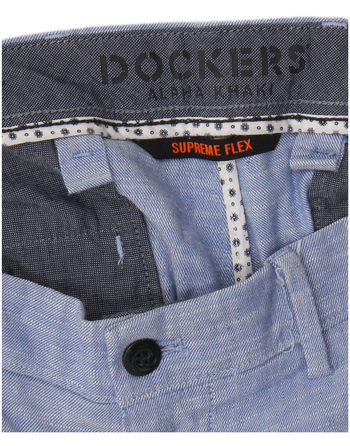 DOCKERS Mens Khakis Chino Shorts W34 Large  Blue