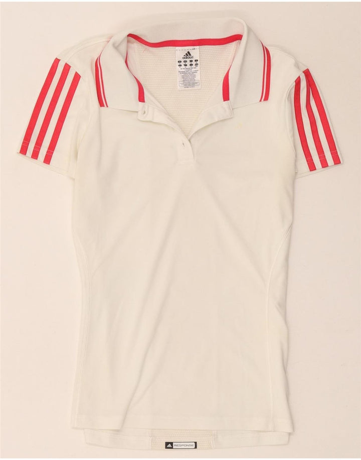 Adidas Dame Climacool Polo Shirt UK 14 Medium White Polyester