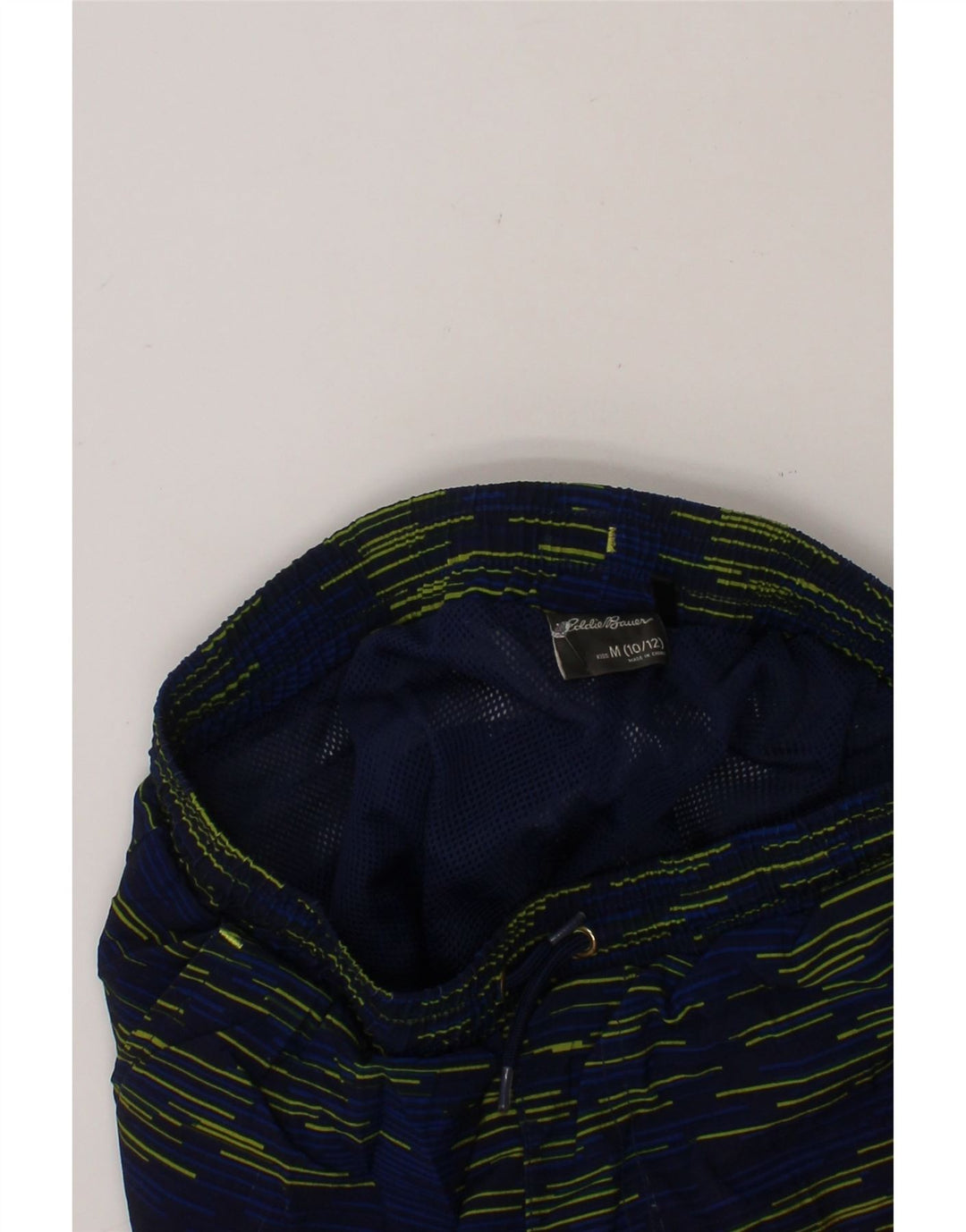 EDDIE BAUER Boys Sport Shorts 10-11 Years Medium Navy Blue Striped Vintage Eddie Bauer and Second-Hand Eddie Bauer from Messina Hembry 