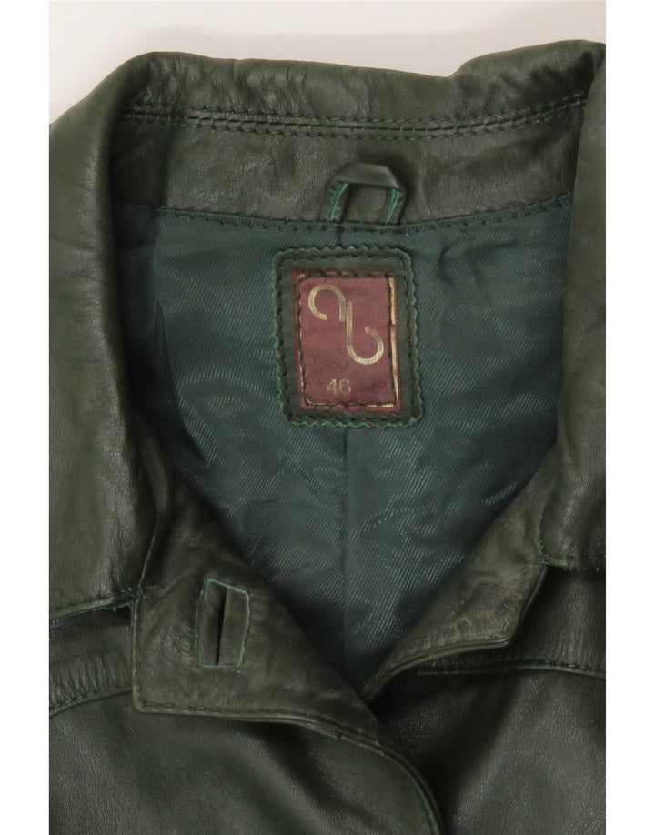 Vintage dame læderjakke IT 46 Large Green