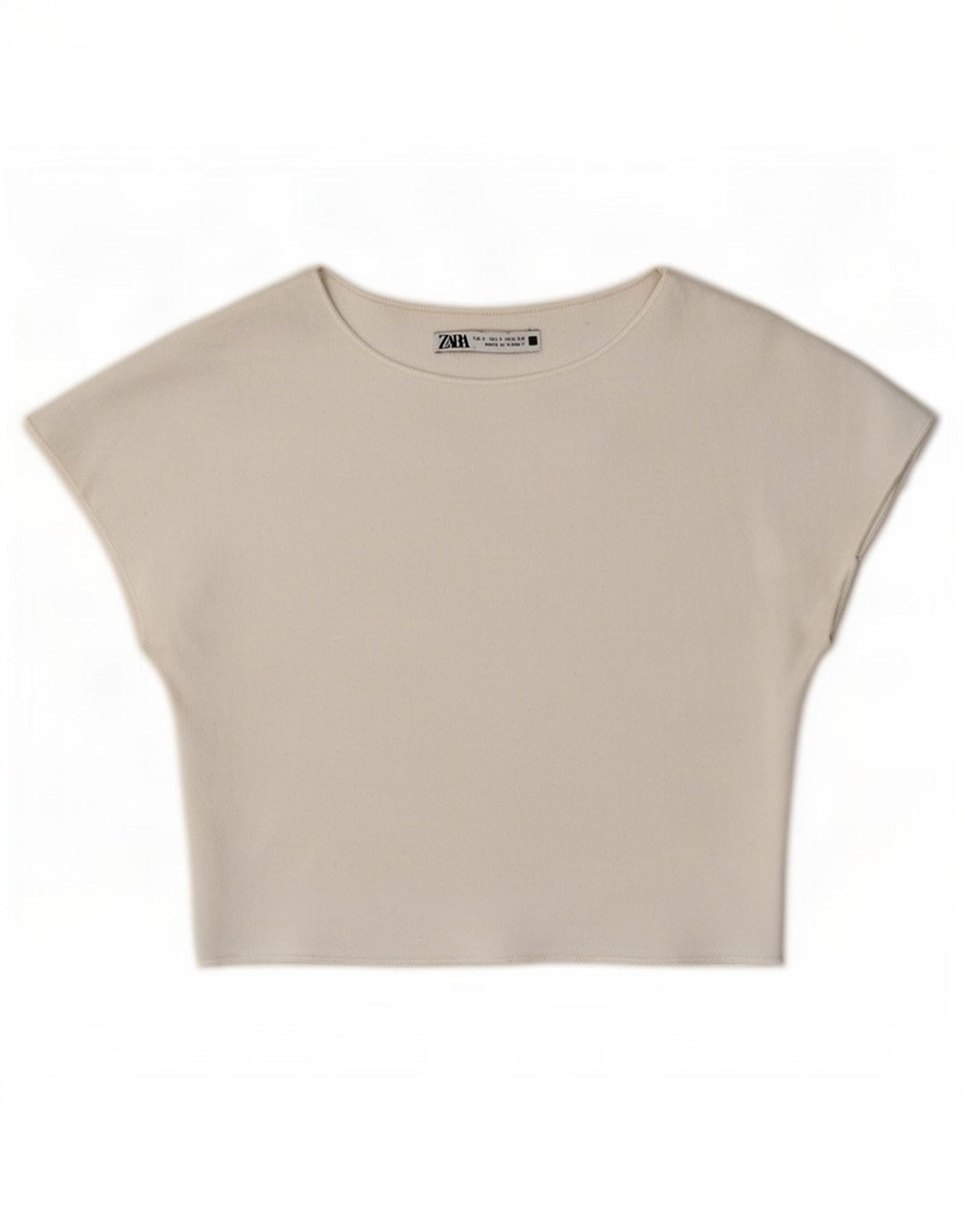 Zara Womens Crop Batwing Bluse Top UK 8 Small White