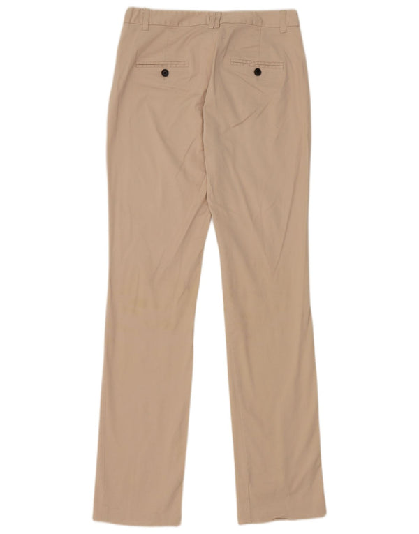 Zara Dame Slim Casual Bukser Størrelse 38 Small W28 L32 Beige Bomuld