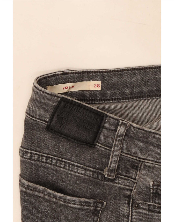 Levi's Dame 712 Slim Jeans W28 L26 Grå