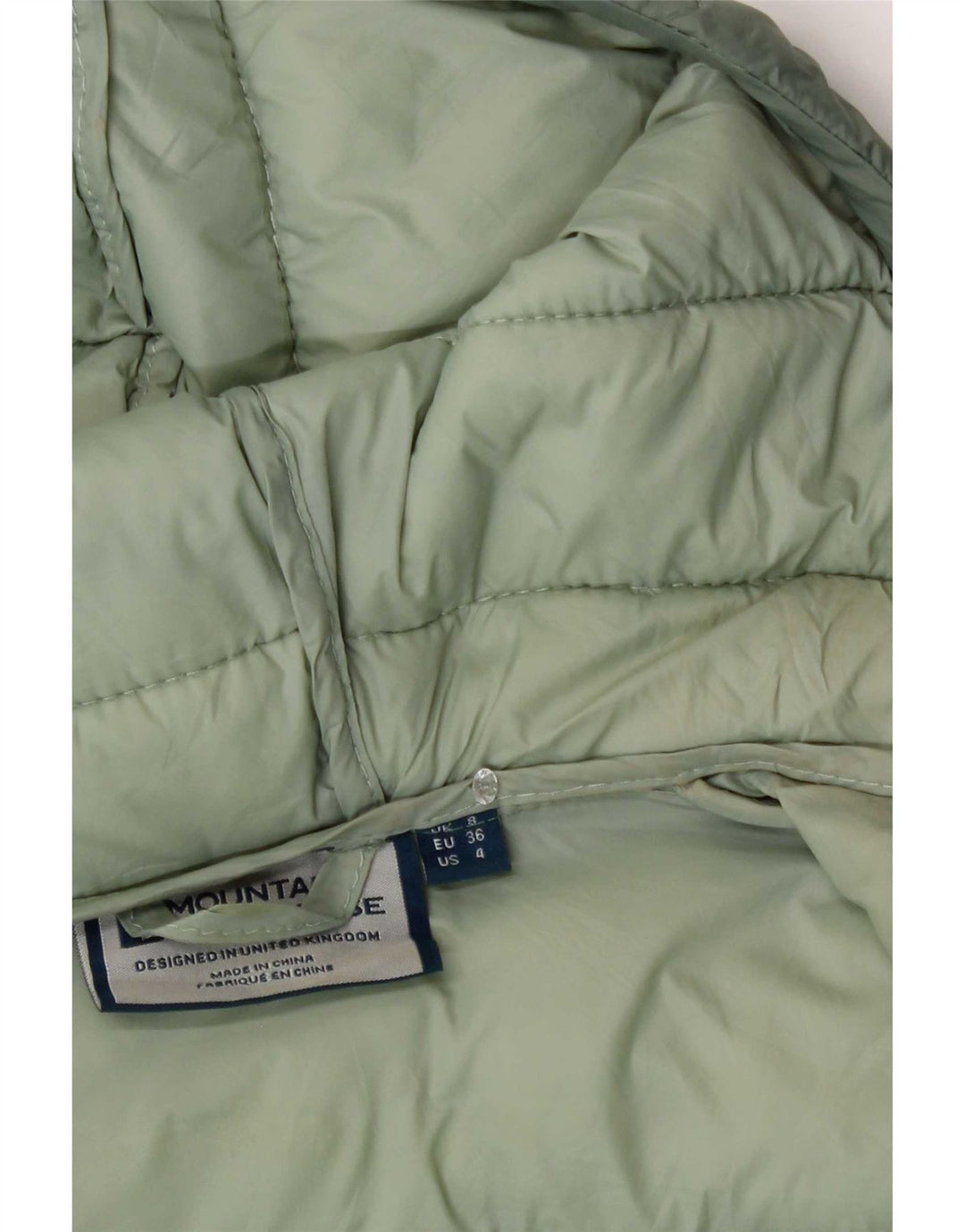 Mountain Warehouse Dame hætte polstret jakke UK 8 Small Green Polyester