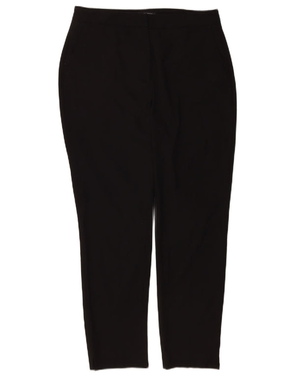 Zara Womens Slim Cropped Trousers EU 38 Small W28 L26 Black Polyester