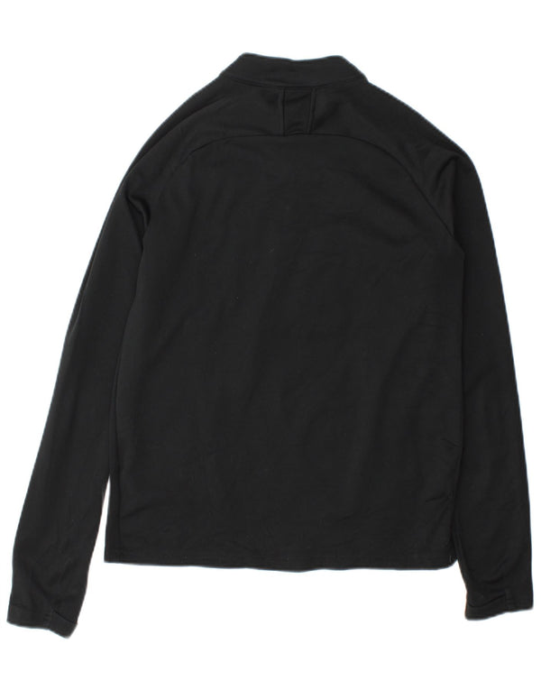 Nike Boys Dri Fit Sweatshirt Jumper med lynlås 12-13 år Stor Sort