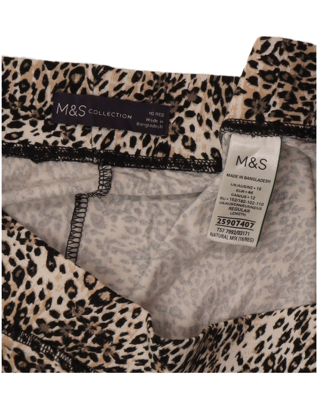Marks & Spencer Dame Casual Bukser UK 16 Large W34 L26 Multicolored