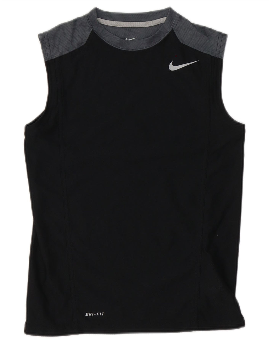 Nike Dame Dri Fit Vest Top UK 10 Small Black Colourblock Polyester
