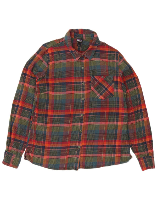 Patagonia Dame Langærmet Flannel Shirt UK 10 Small Multicolored Plaid