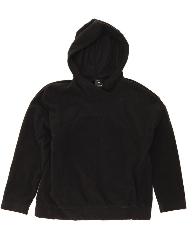 NIKE Womens Fleece Hoodie Jumper UK 10 Small Black Polyester Vintage Nike and Second-Hand Nike from Messina Hembry 
