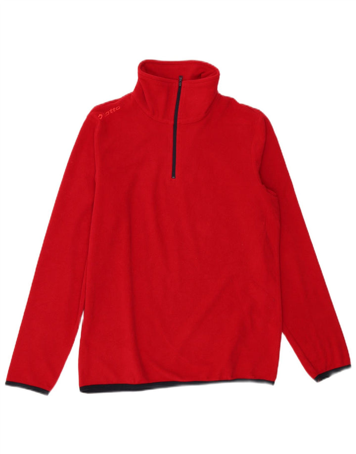 Lotto Herre lynlås hals fleece jumper XS rød polyester