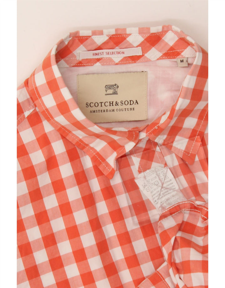 SCOTCH & SODA Mens Shirt Medium Red Gingham Cotton Vintage Scotch & Soda and Second-Hand Scotch & Soda from Messina Hembry 