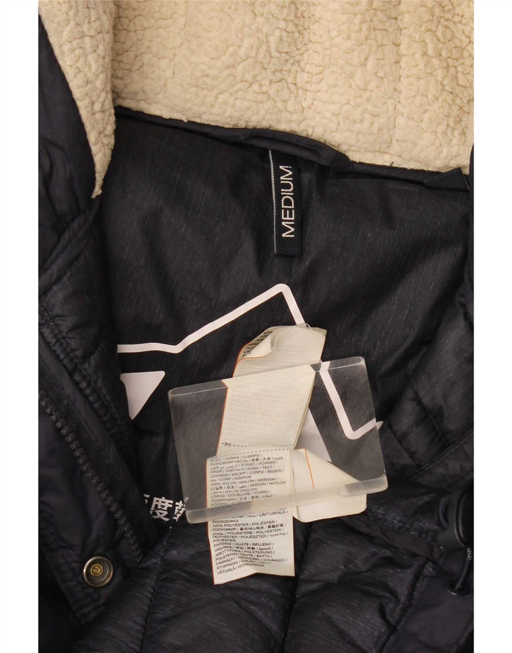 Superdry Polstret hættejakke til kvinder UK 14 Medium Navyblå nylon