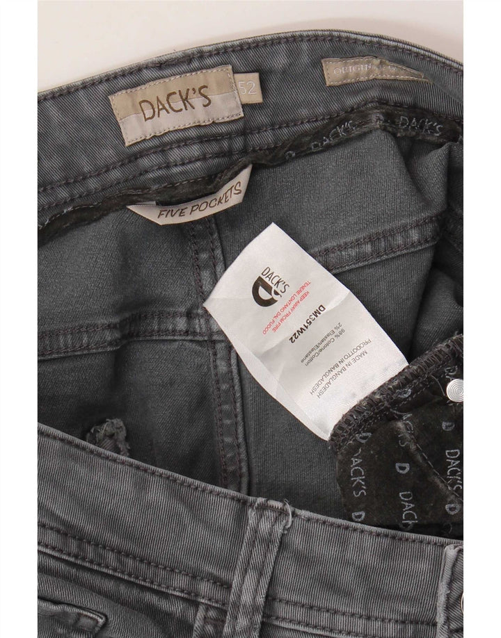 Dacks Herre Slim Jeans IT 52 XL W34 L31 Grå Bomuld