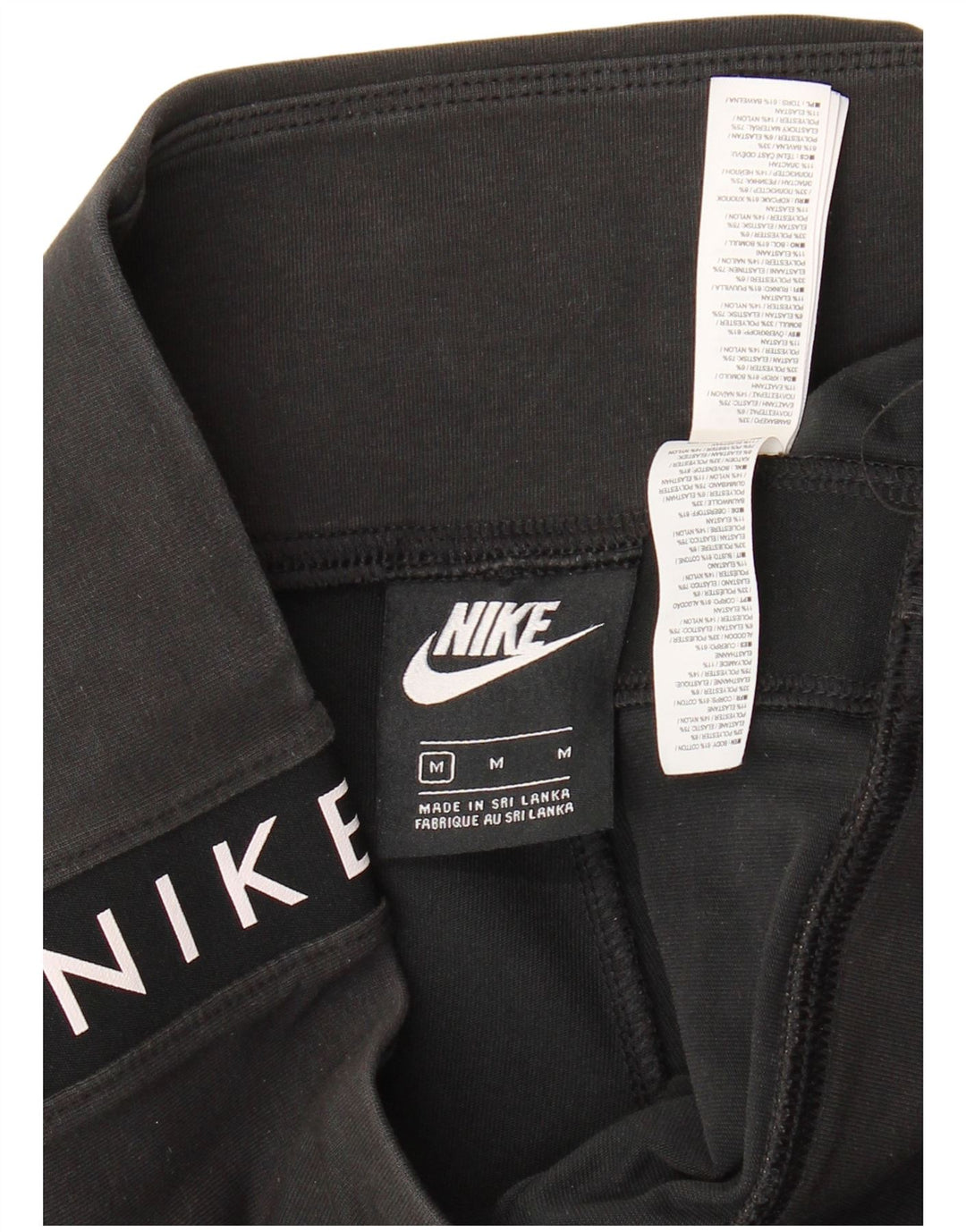 Nike grafiske sportsshorts til kvinder UK 12 Medium Sort bomuld
