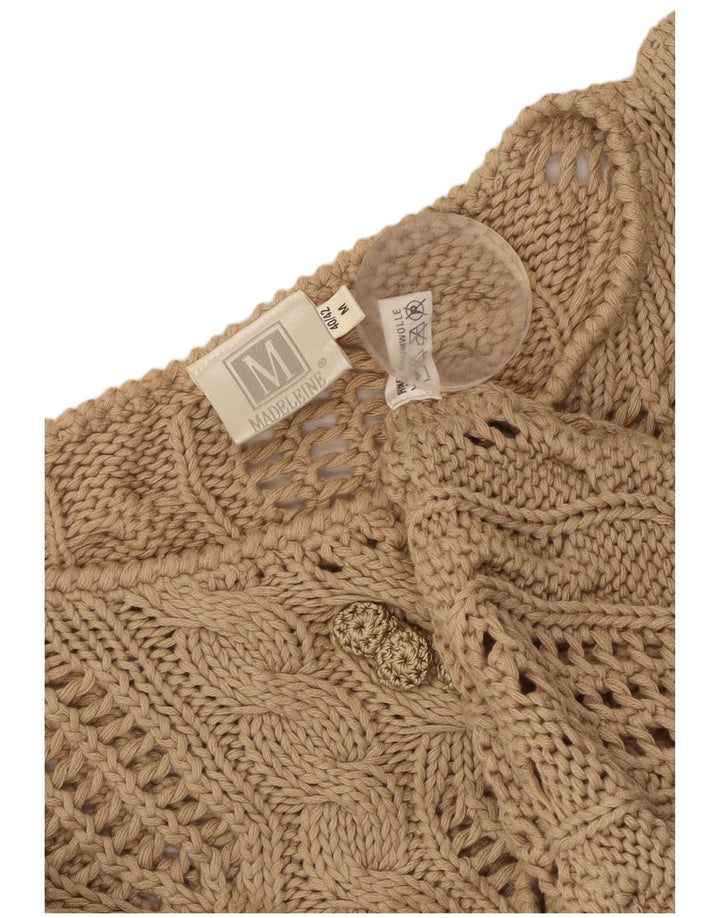 Madeleine Dame Se Through Boat Neck Jumper Sweater EU 40/42 Medium Beige