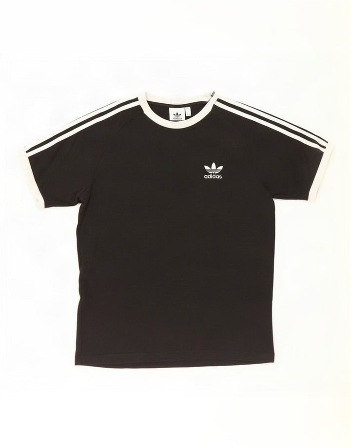 Adidas Herre T-Shirt Top Medium Sort Bomuld